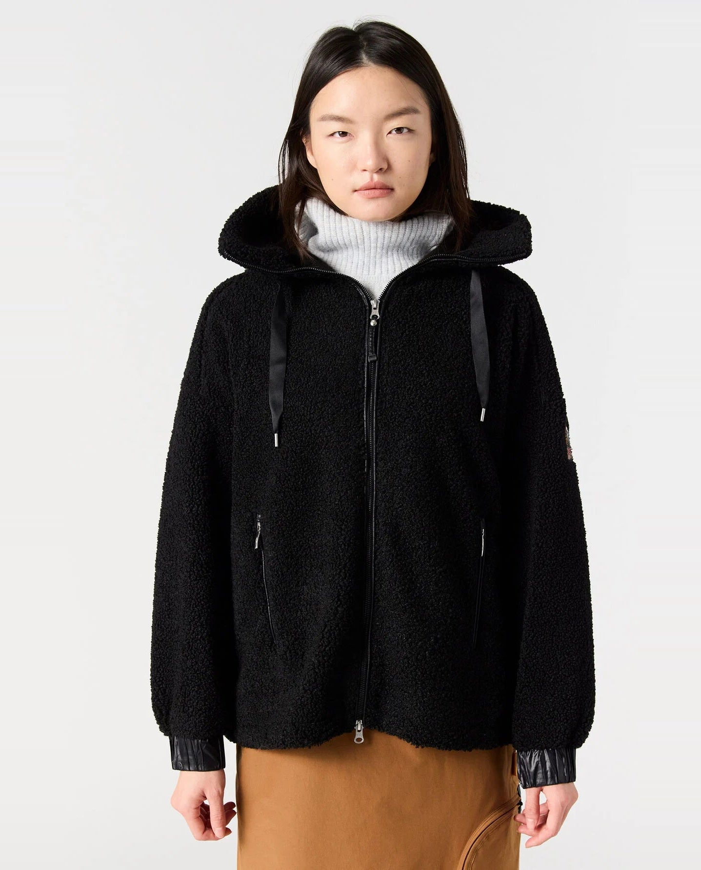 Women's Parajumpers Noelle Black Fleece Jacket - image 5