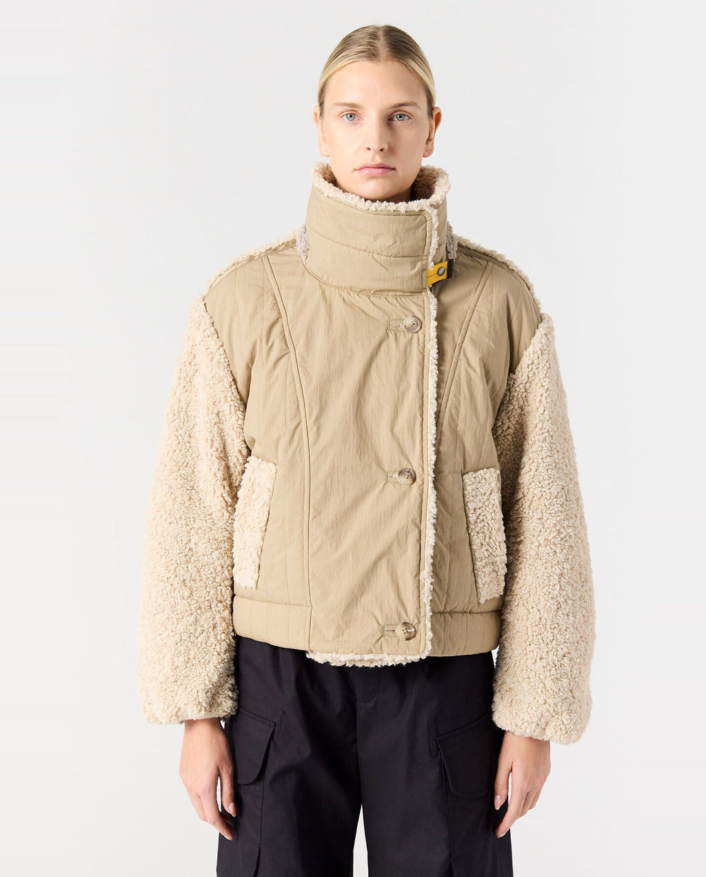 Women's Parajumpers Kaede Curly Fleece Bomber Jacket - image 5