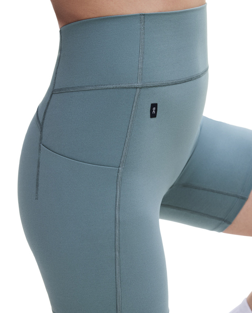 Women's On Running Studio Tights Short 6" 1 Agave — view 4