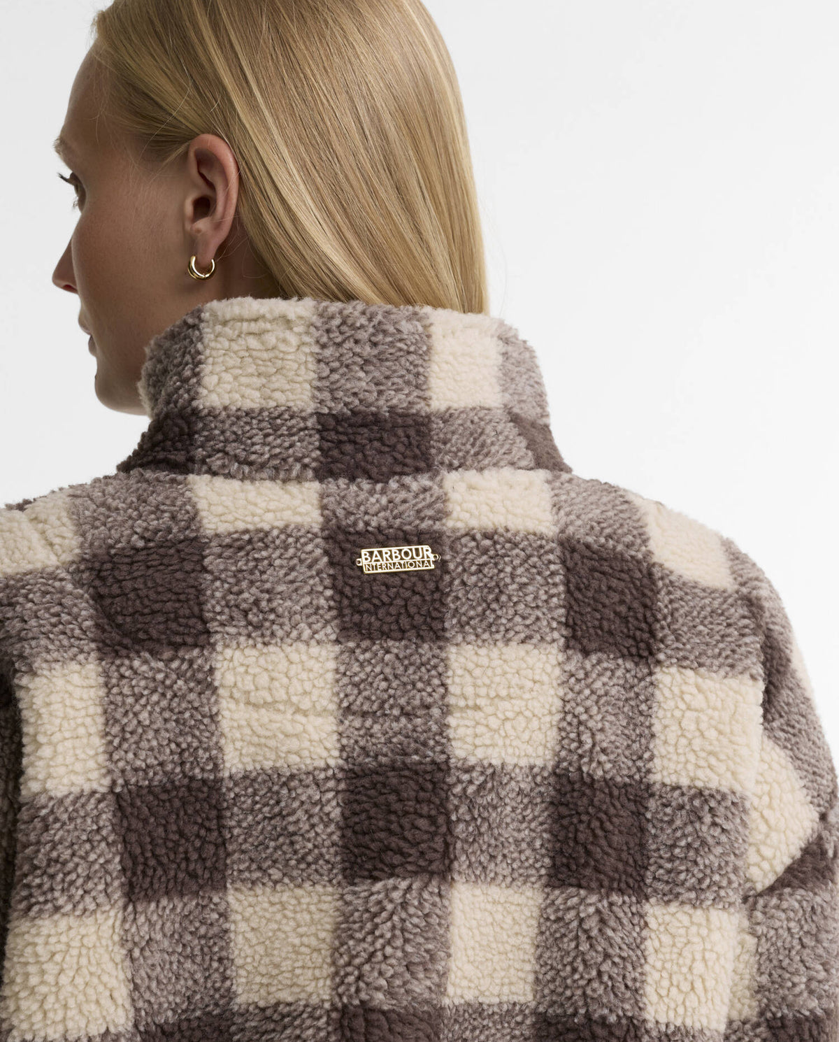 Women's Barbour International Amaya Fleece In Truffle Multi — view 5
