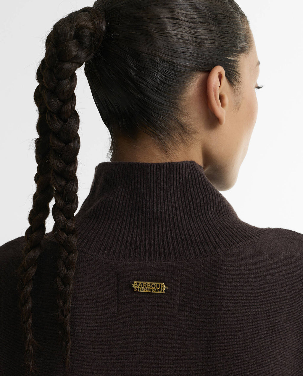 Women's Barbour International Lilah Knitted Jumper In Truffle — view 5