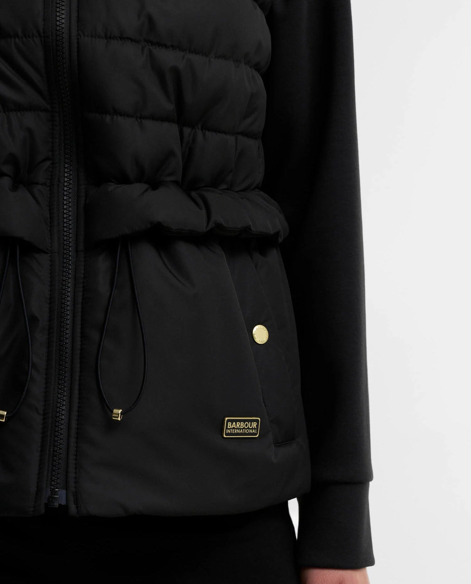 Women's Barbour International Ari Quilted Sweat In Black — view 5