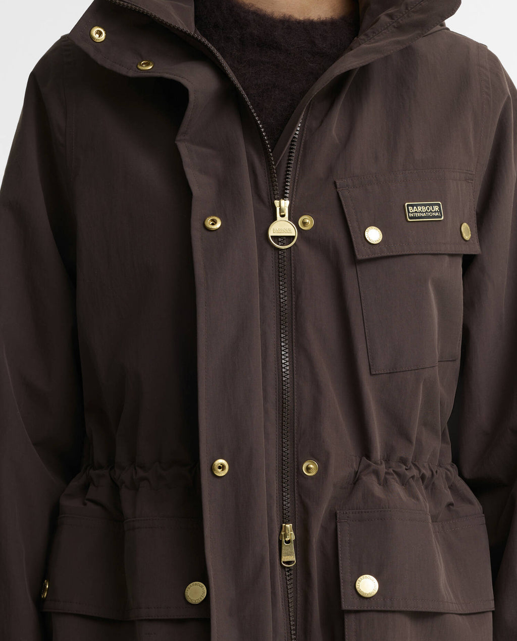 Women's Barbour International Serravalle Waterproof In Truffle — view 5