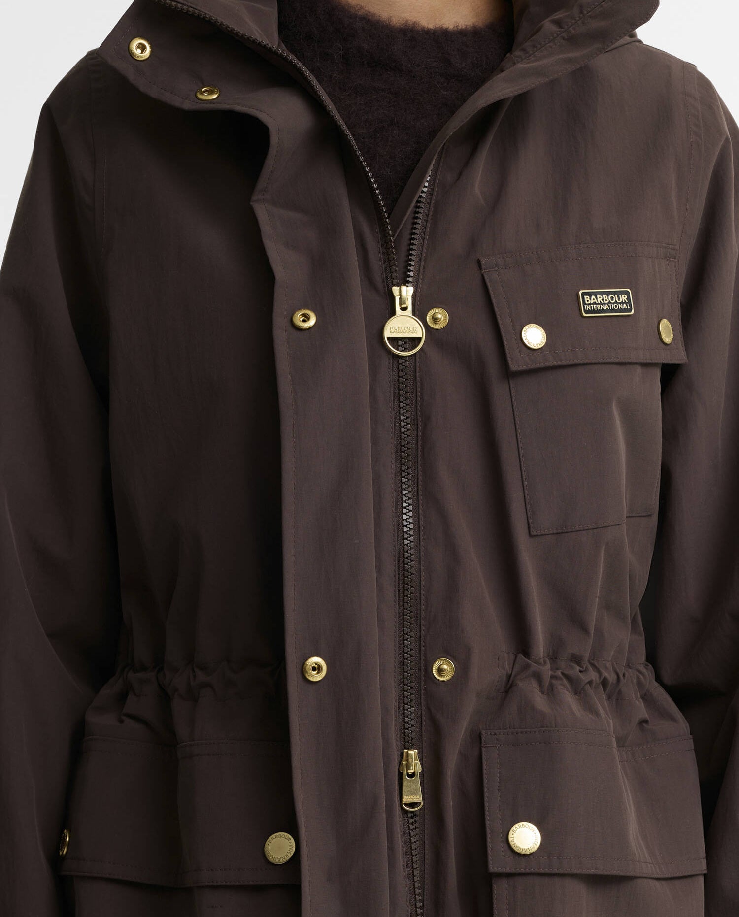 Women's Barbour International Serravalle Waterproof In Truffle — view 5