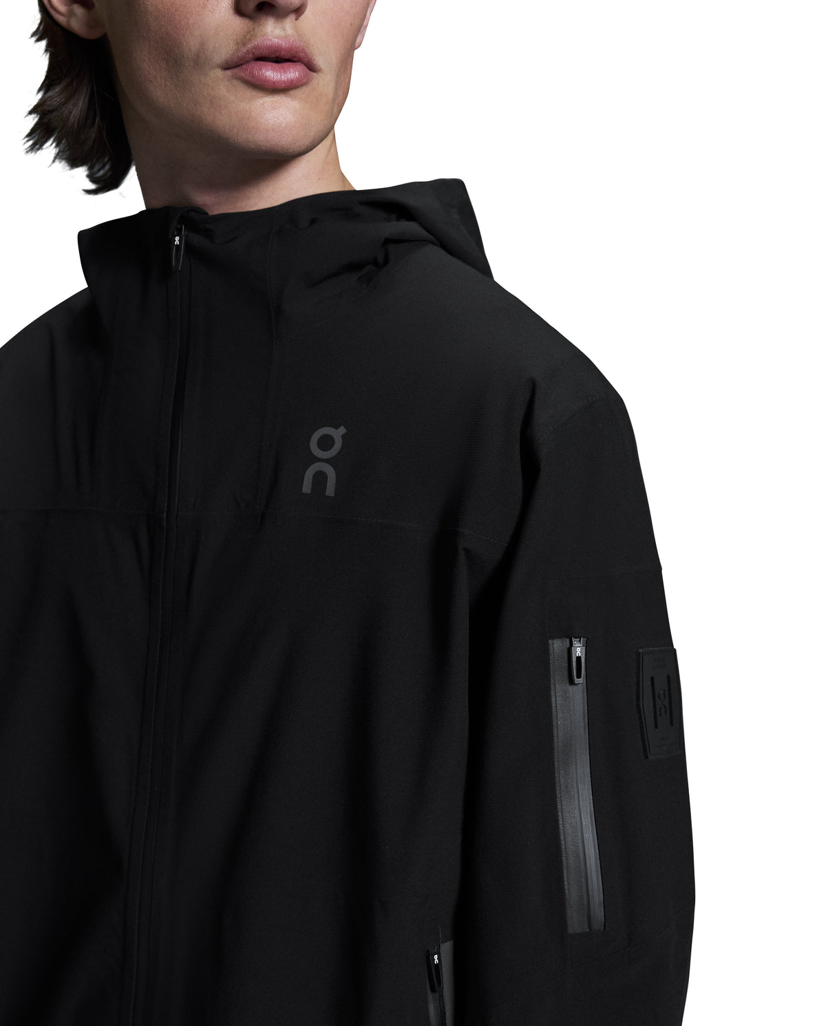 Men's On Running Black Trek Waterproof Jacket — view 4