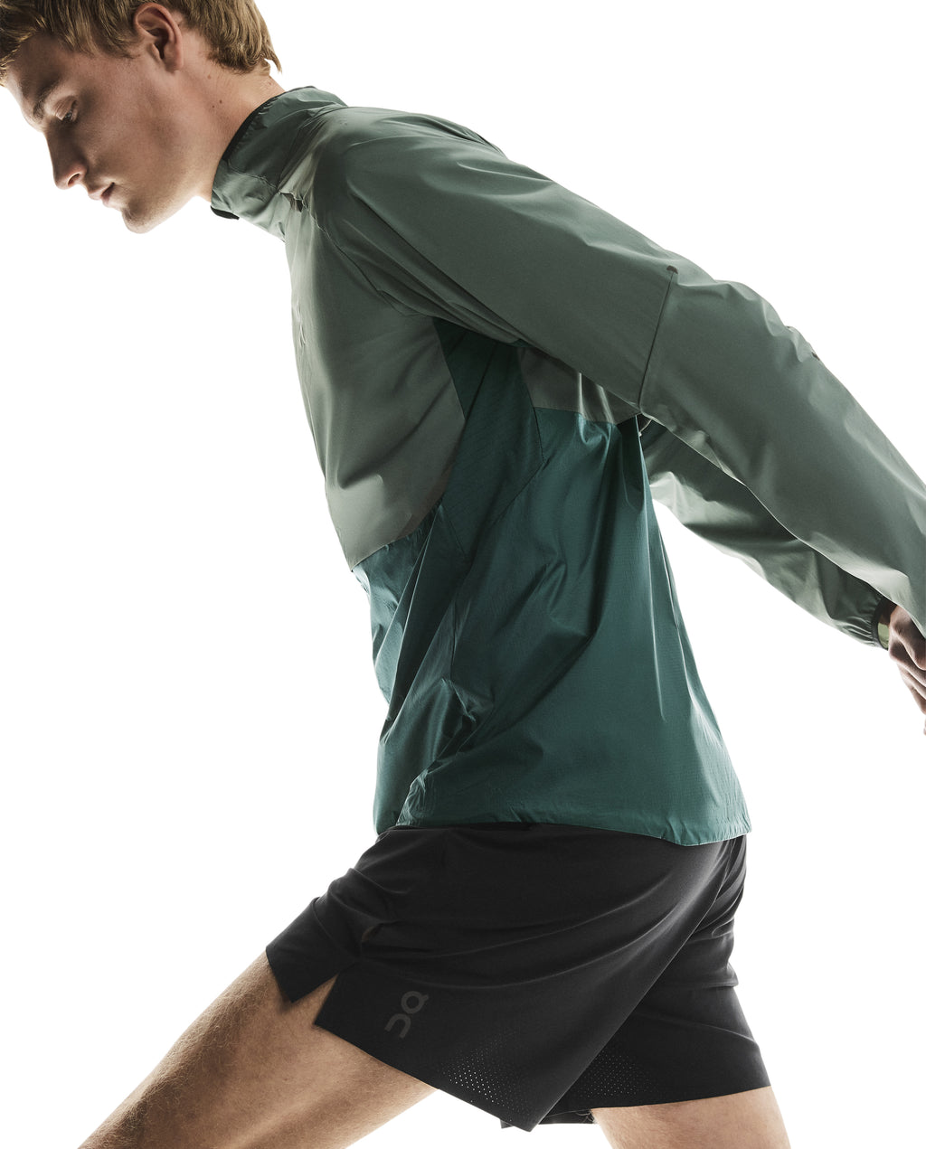 Men's On Running Spirulina Olive Weather Jacket — view 5