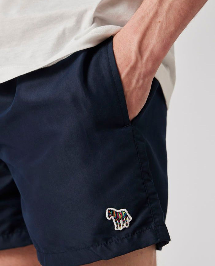 Men's Paul Smith  Navy Zebra Logo Recycled Swim Shorts — view 5