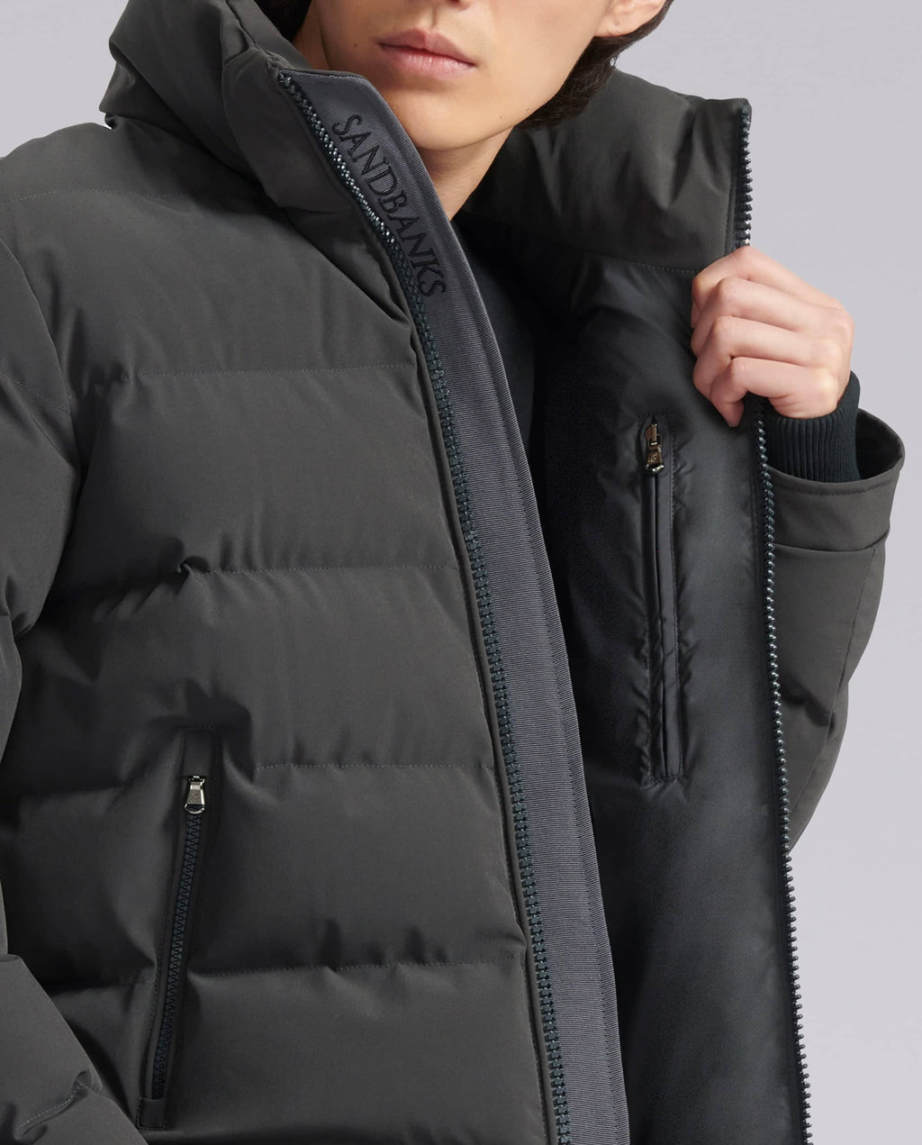 Men's Sandbanks Charcoal Core Puffer Jacket - image 5