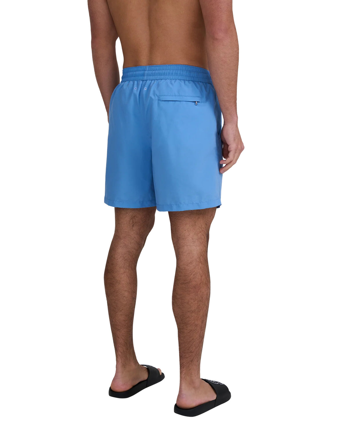 Men's Sandbanks Dusty Blue Badge Logo Recycled Swim Short — view 5