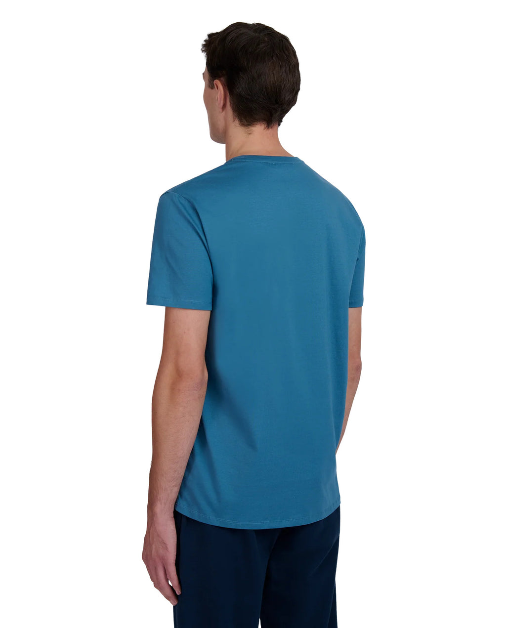 Men's Sandbanks Mercerised Badge Logo T-Shirt in Teal — view 4