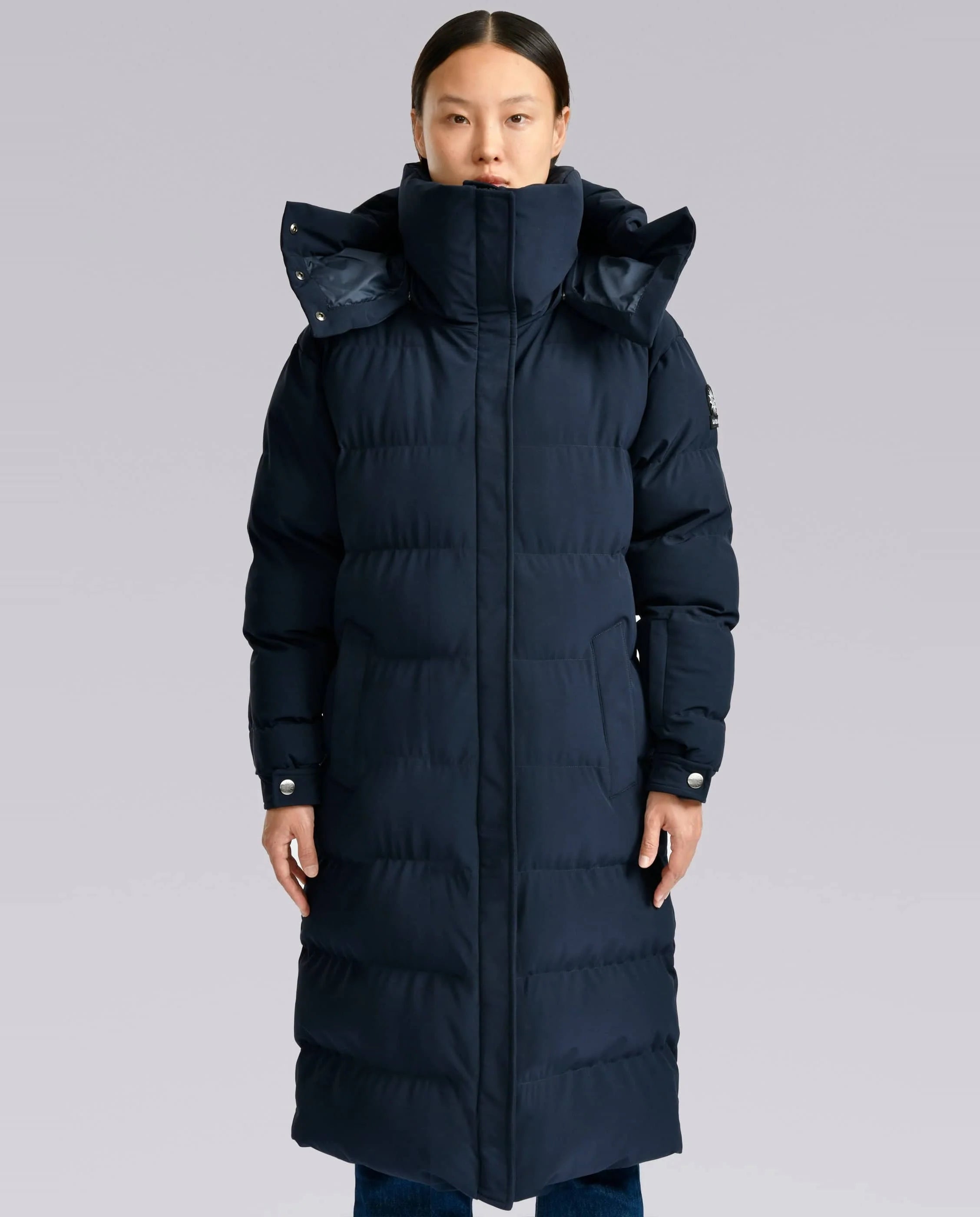 Women's Sandbanks Haven Navy Long Puffer Jacket - image 5