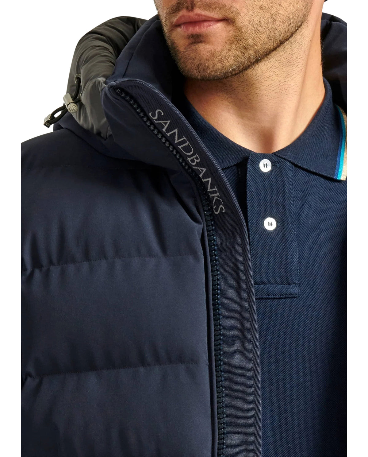 Men's Sandbanks Banks Short Puffer in Navy — image 05