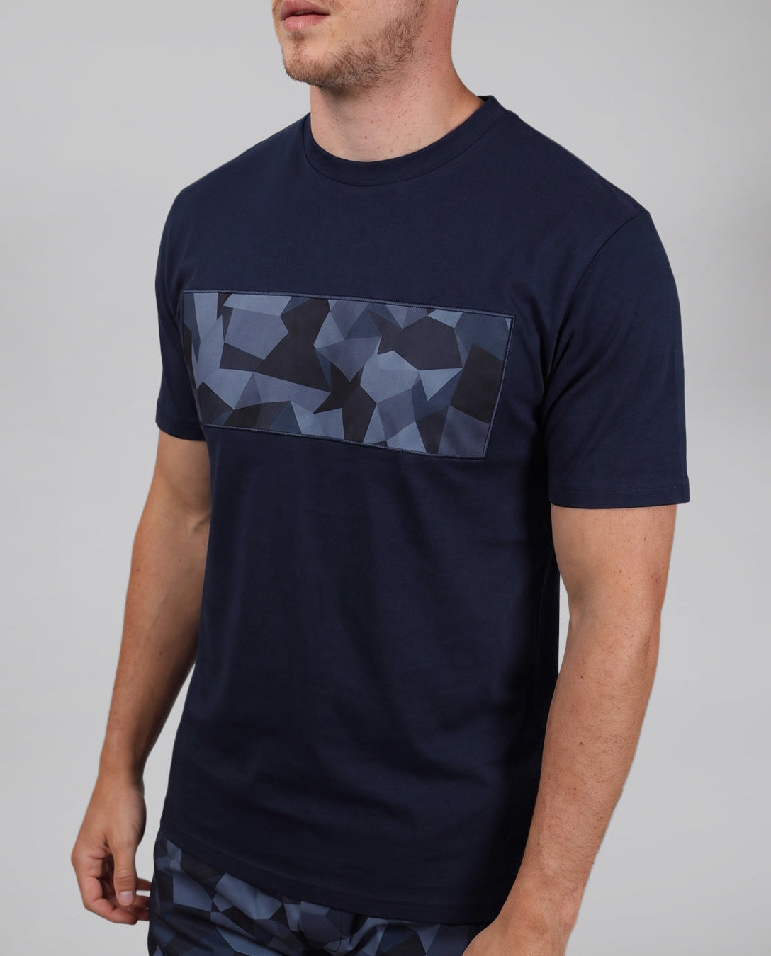 Men's Catini Astratto T-Shirt in Navy — image 3