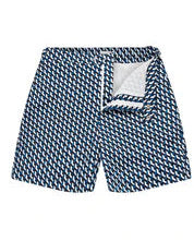 Men's Blue Illusion Print Side Adjuster Swimshort — view 5