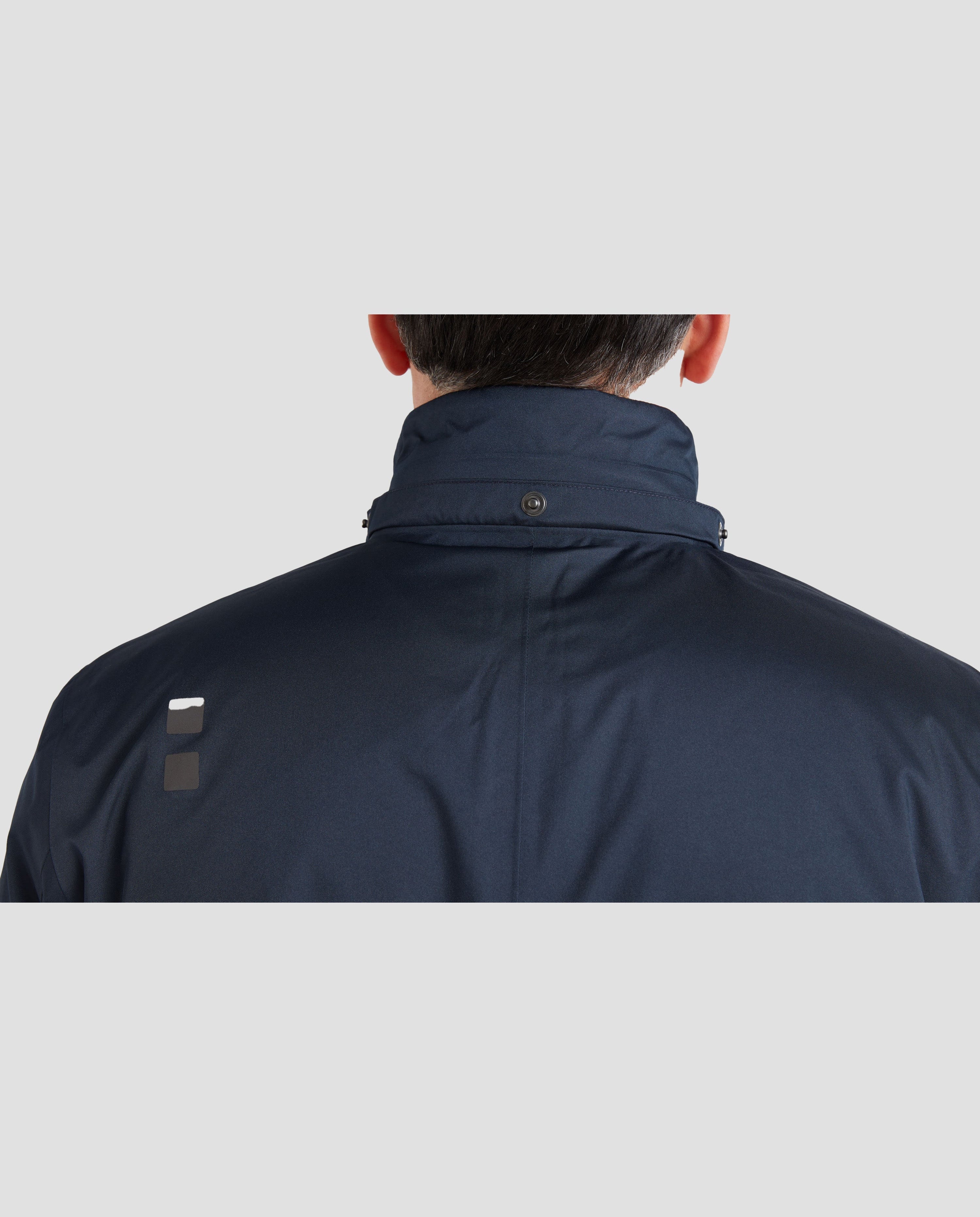 Men's UBR Black Storm Coat in Navy - image 5