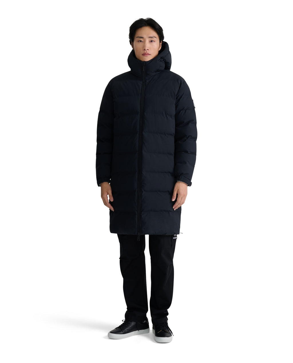 Men's Sandbanks Long Waterproof Puffer in Black — image 06
