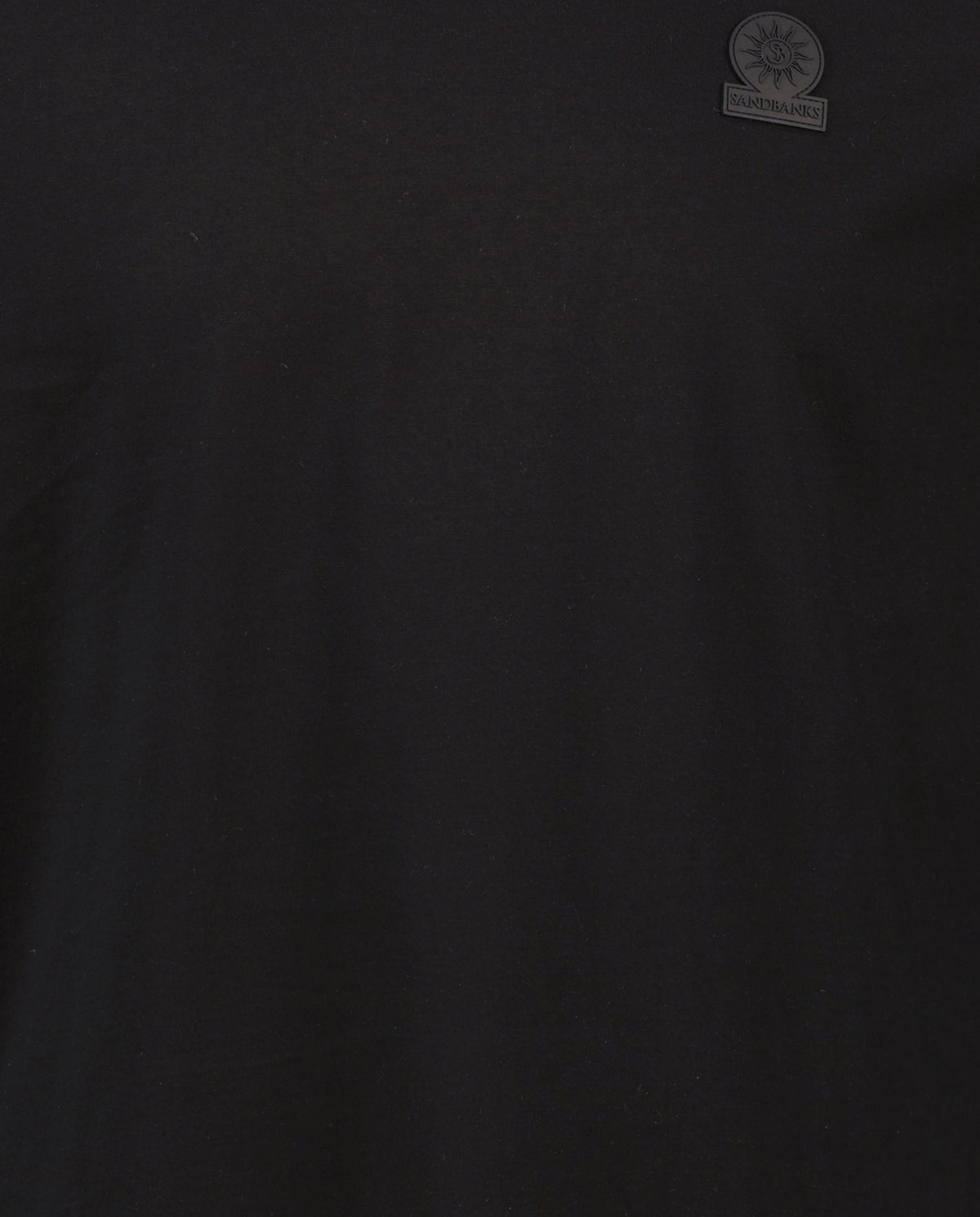 Men's Sandbanks Rubberised Badge Logo Black T Shirt - image 5