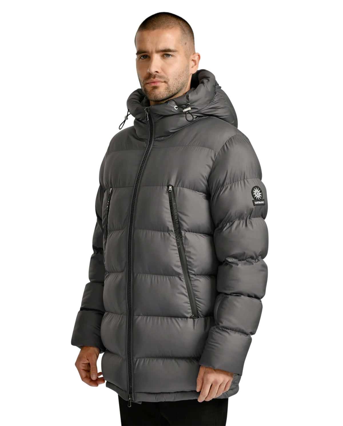 Men's Sandbanks Ravine Charcoal Mid Puffer Jacket — image 06