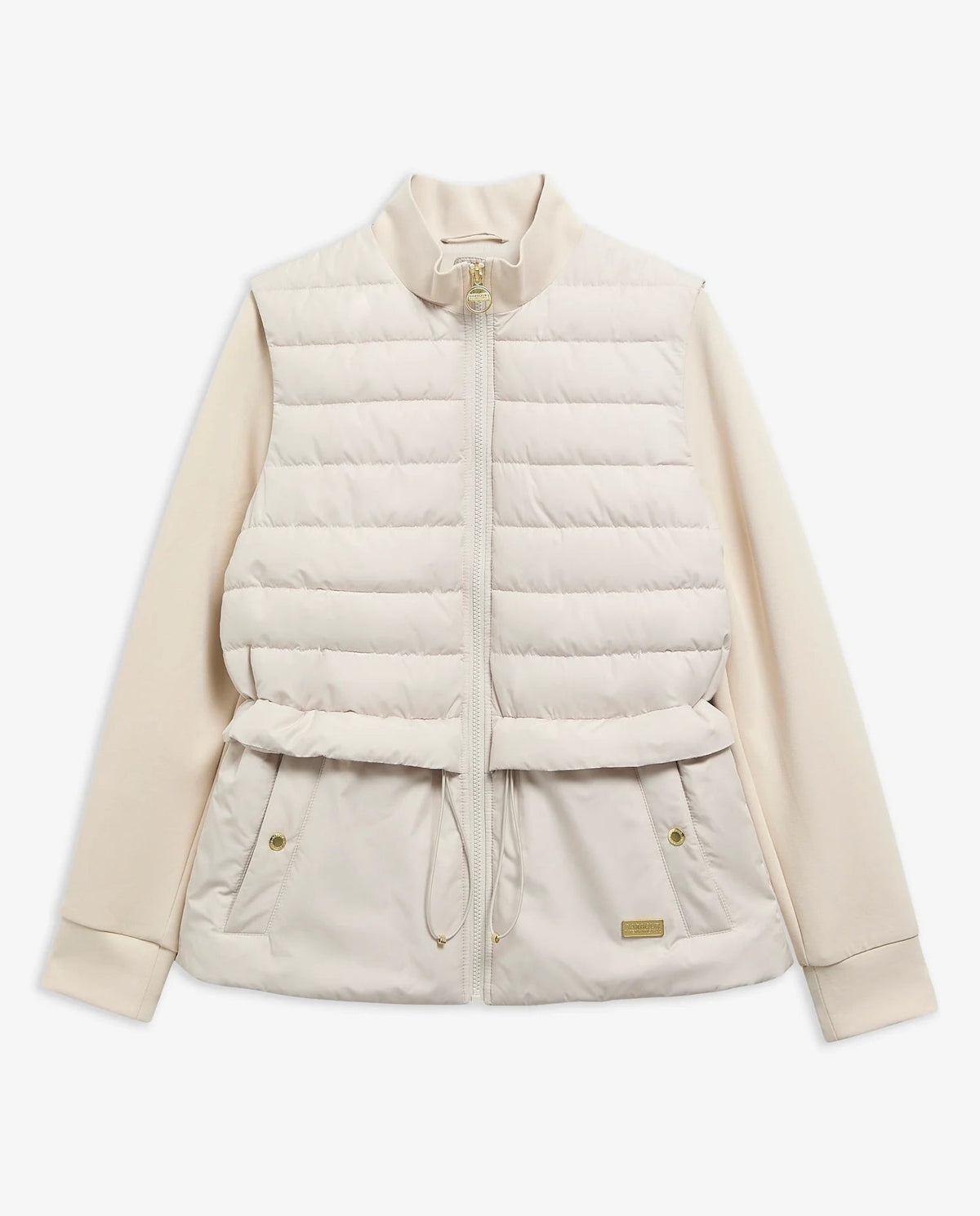 Women's Barbour International Ari Quilted Sweat In Moonbeam — view 6