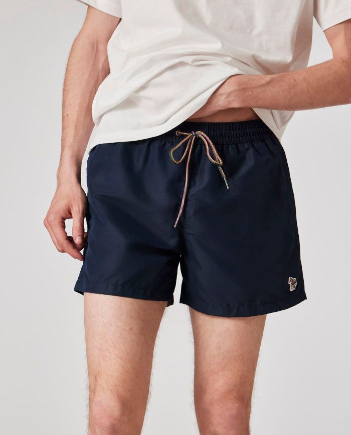 Men's Paul Smith  Navy Zebra Logo Recycled Swim Shorts — view 6
