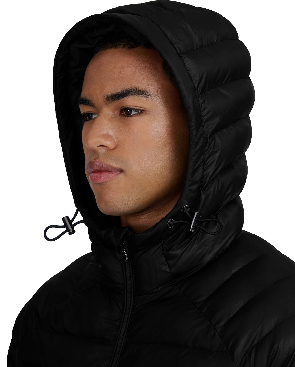 Men's Sandbanks Black Ragland Hooded Ripstop Micro Puffer Jacket - image 6