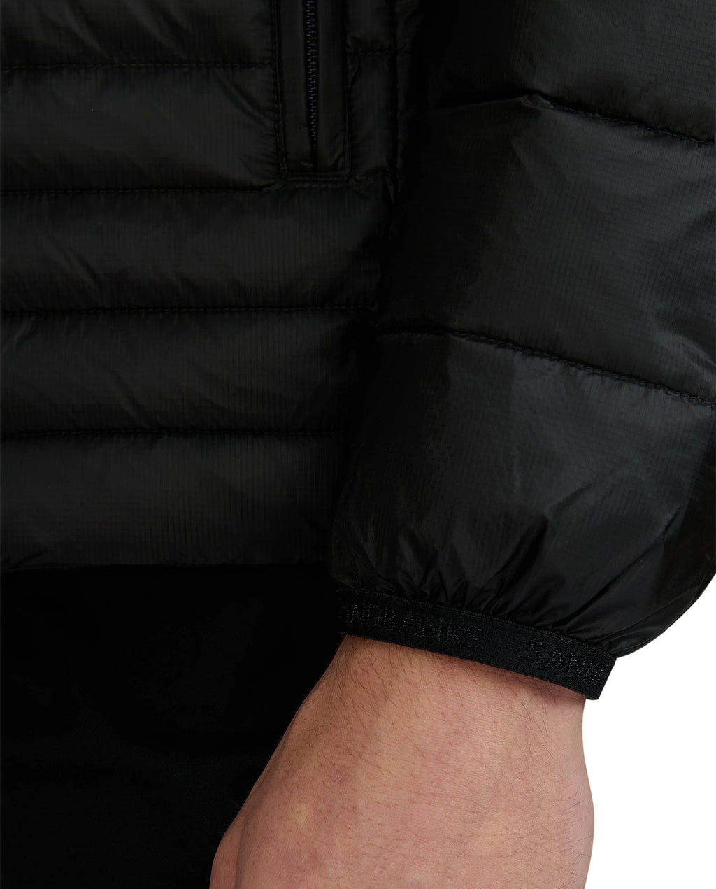 Men's Sandbanks Ripstop Micro Puffer Jacket in Black — view 5