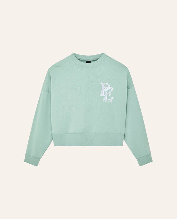 Women's P.E Nation Summit Sweat in Dusty Mint — view 6