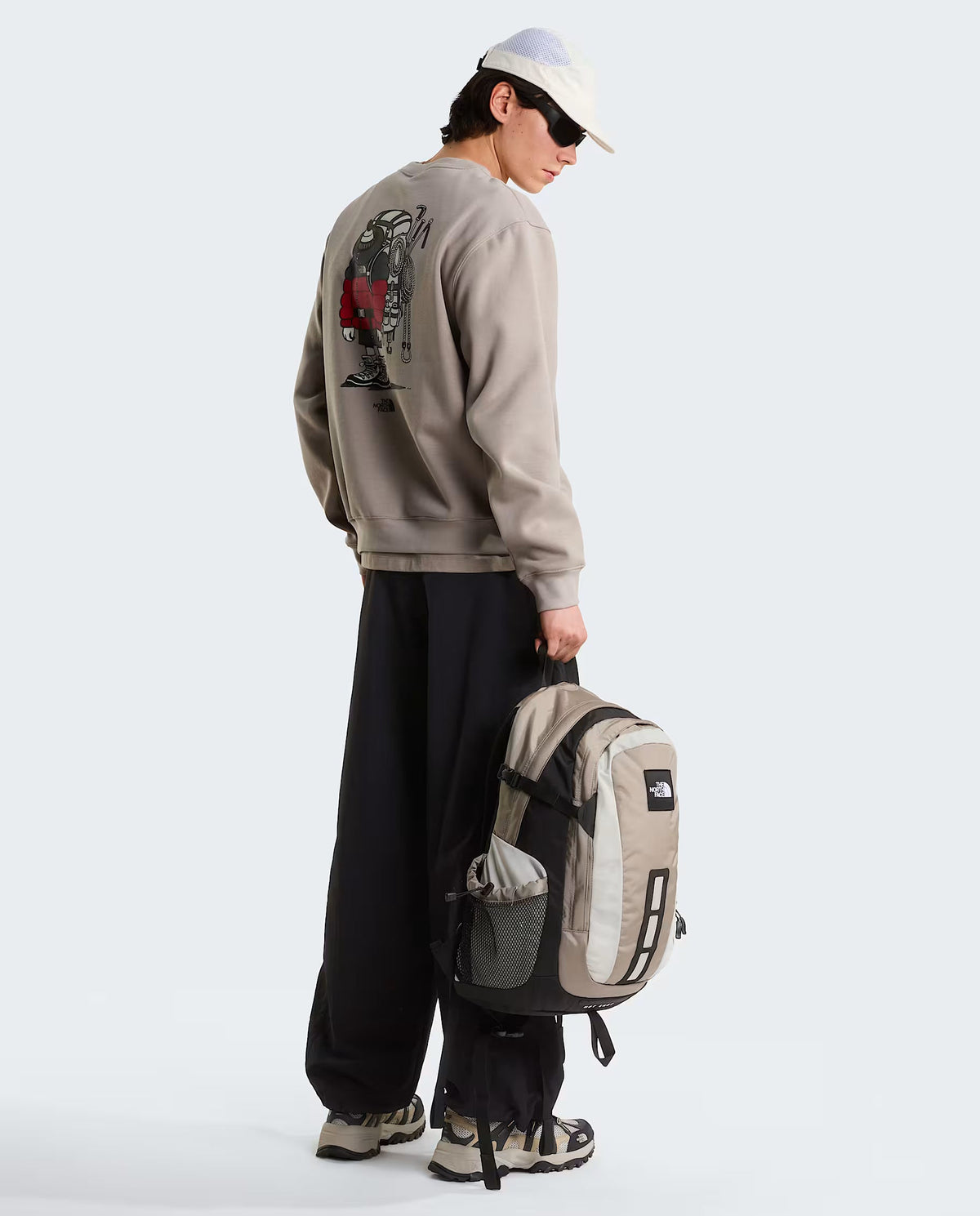 The North Face Gear Up Get Out Relaxed Crew Sweatshirt Stone Slab — view 5