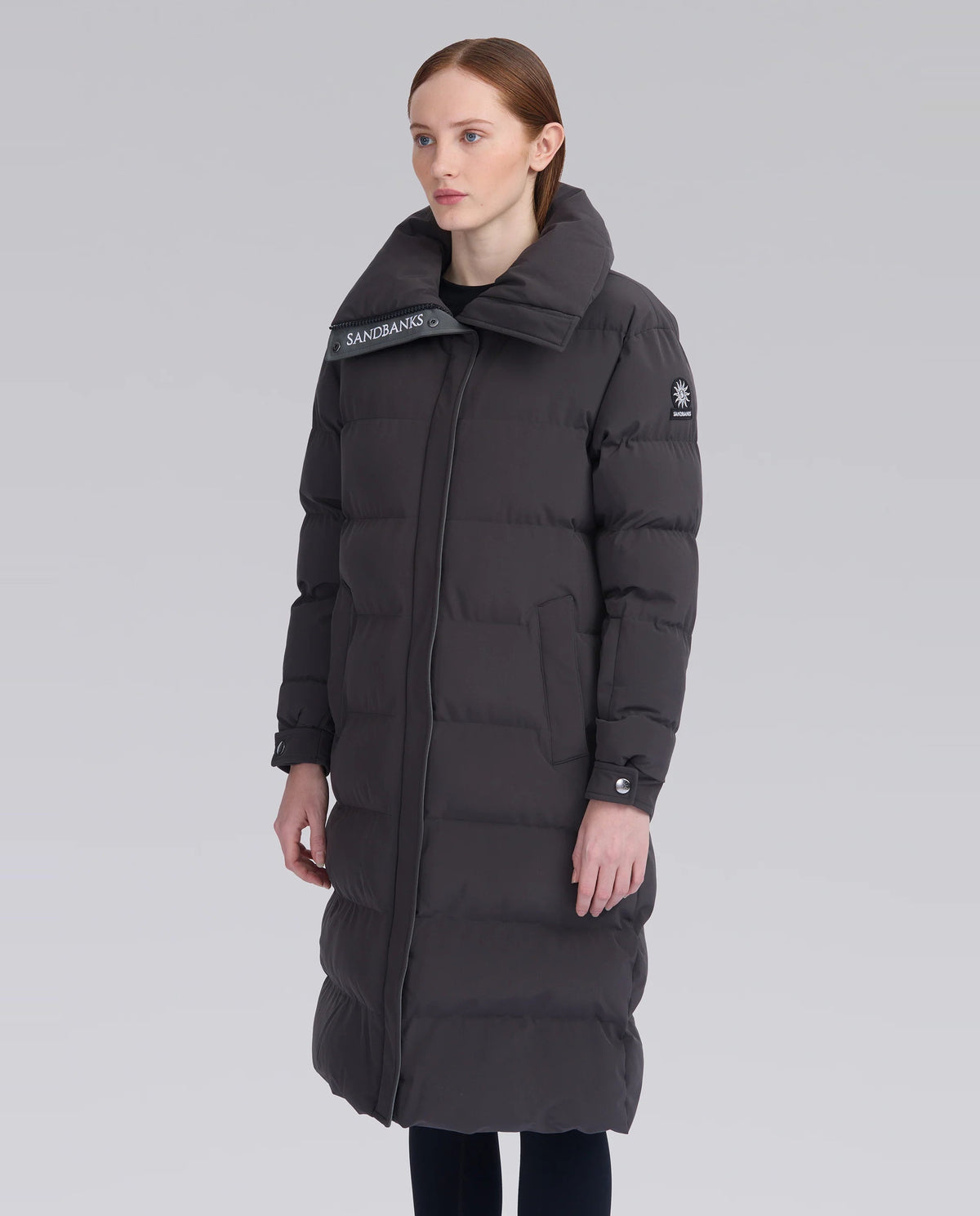 Women's Sandbanks Haven Charcoal Long Puffer Jacket - image 6
