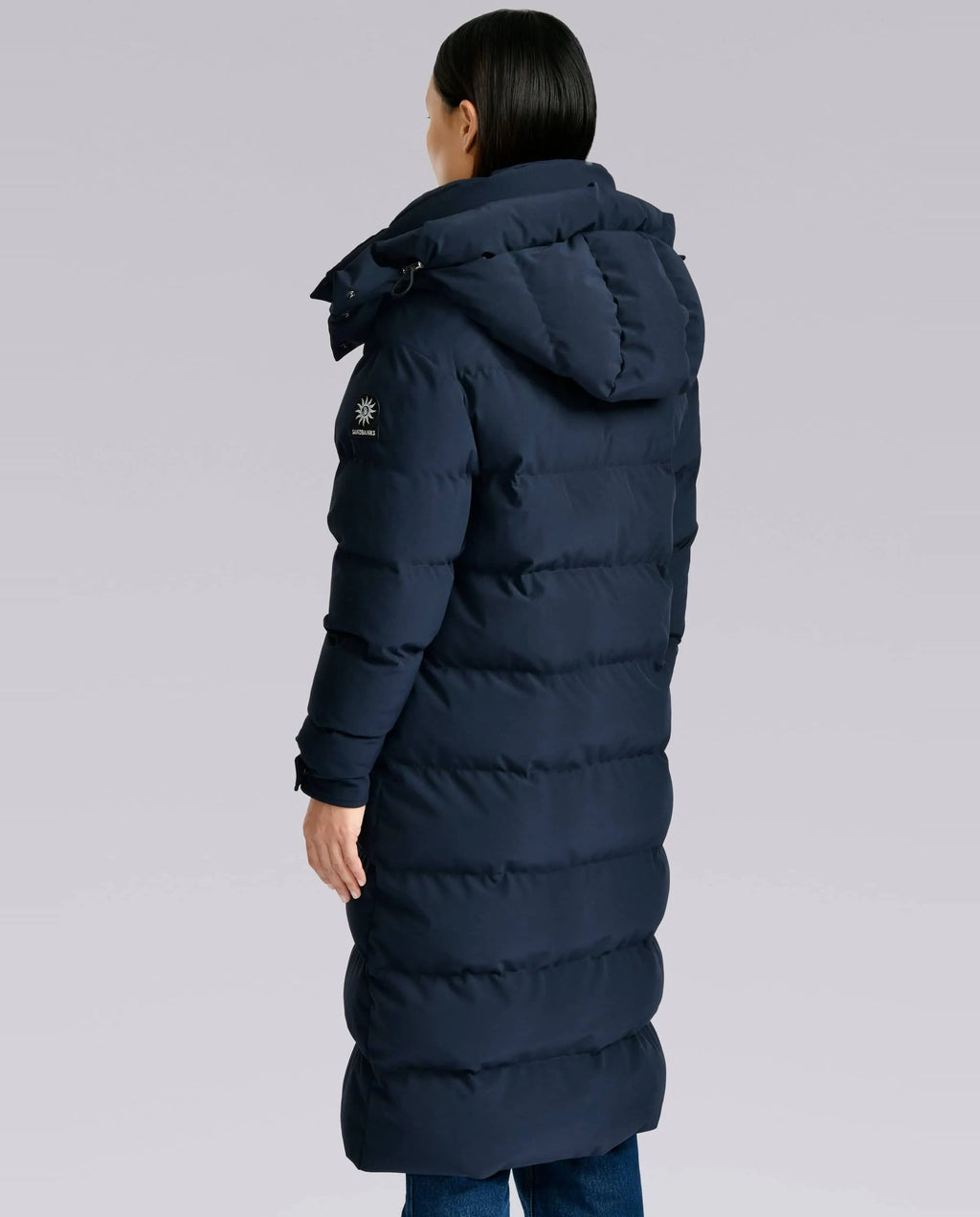 Women's Sandbanks Haven Navy Long Puffer Jacket - image 6