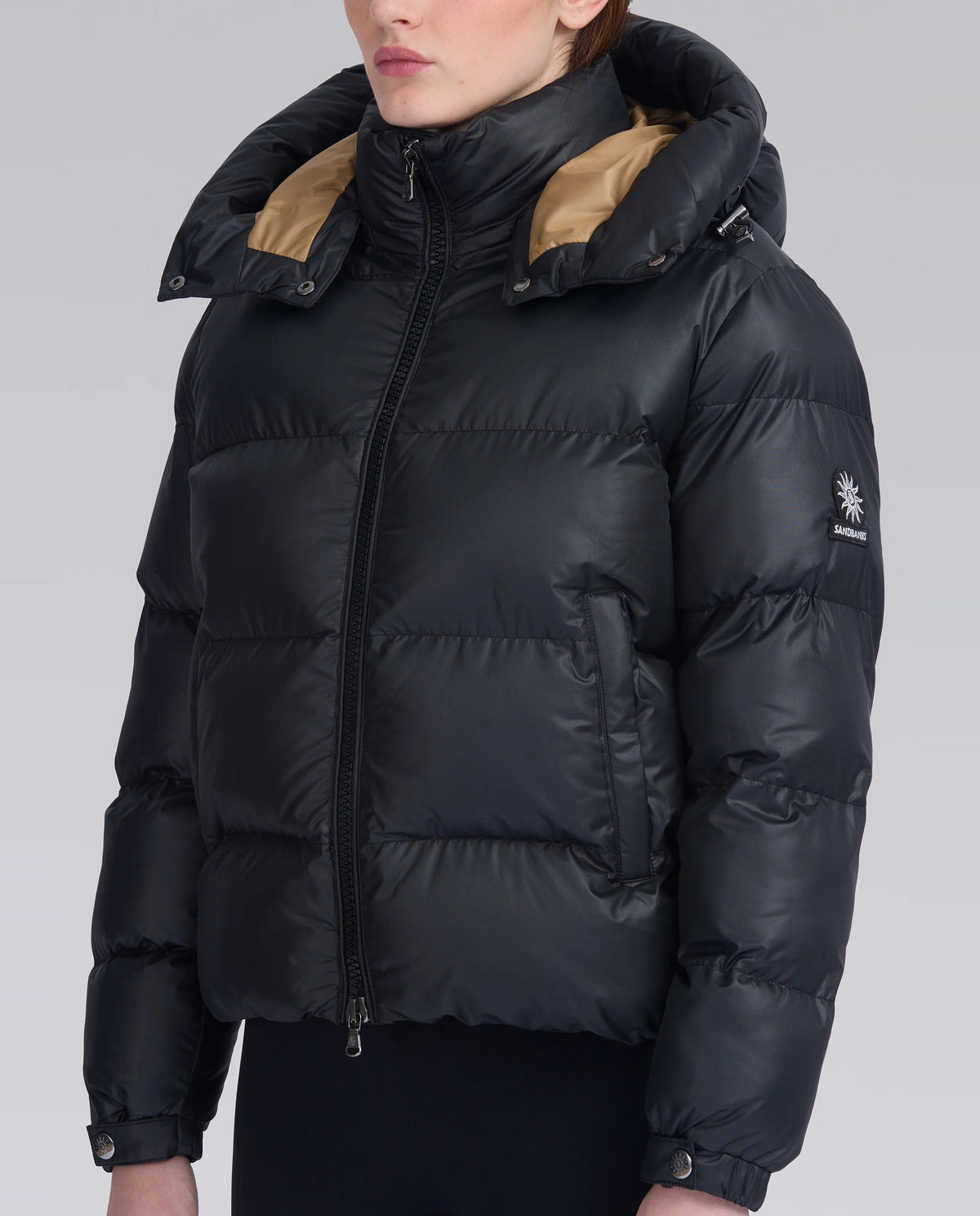 Women's Sandbanks Black Aurora Puffer Coat - image 6