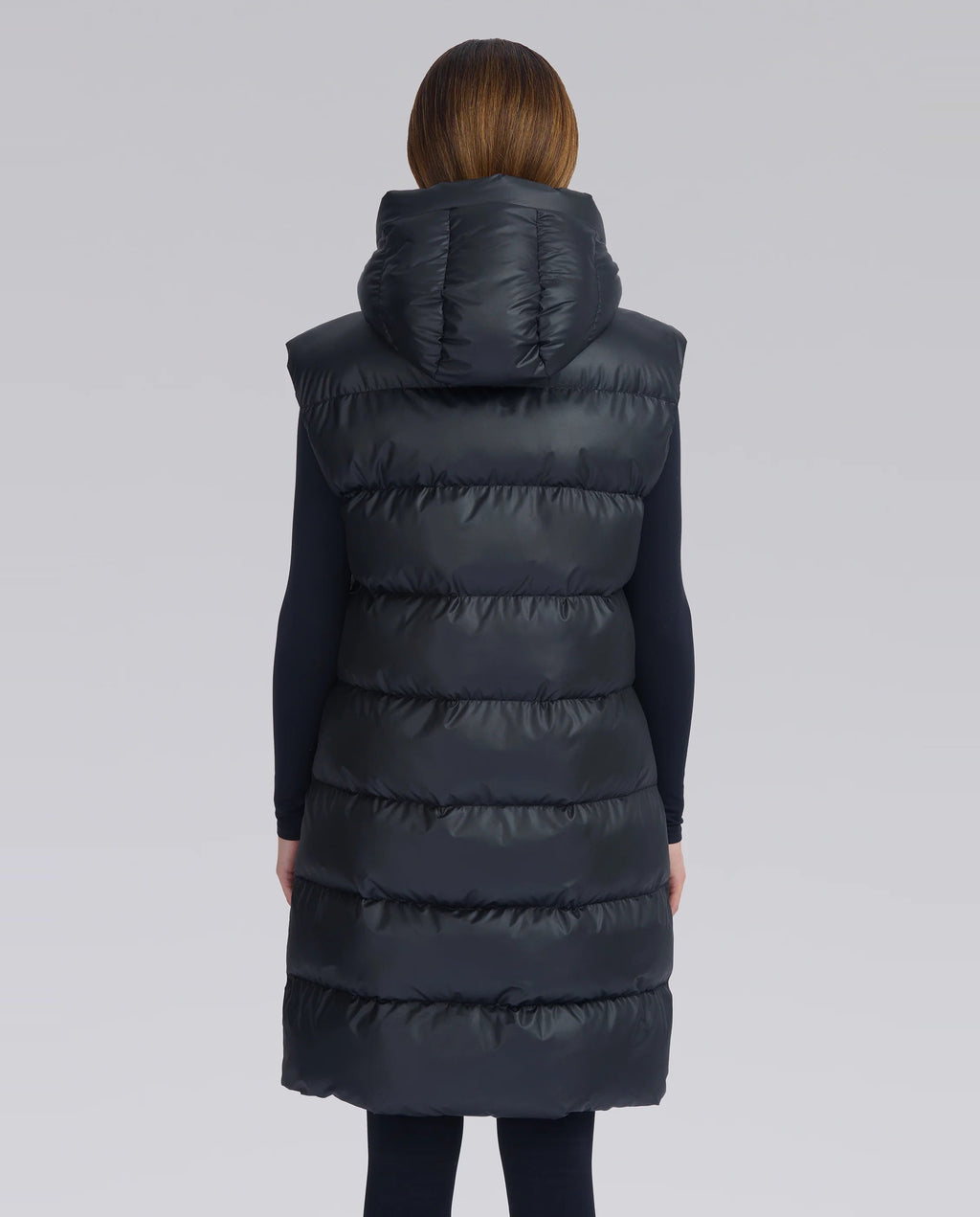 Women's Sandbanks Black Bay Long Hooded Gilet - image 6