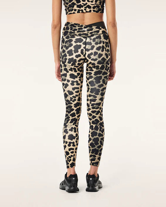 Women's P.E Nation Wander Full Length Leggings in Leopard & Smokestone — view 6