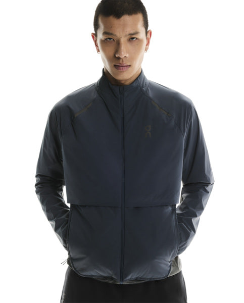Men's On Running Weather Jacket Insulated in Navy I Eclipse — view 6