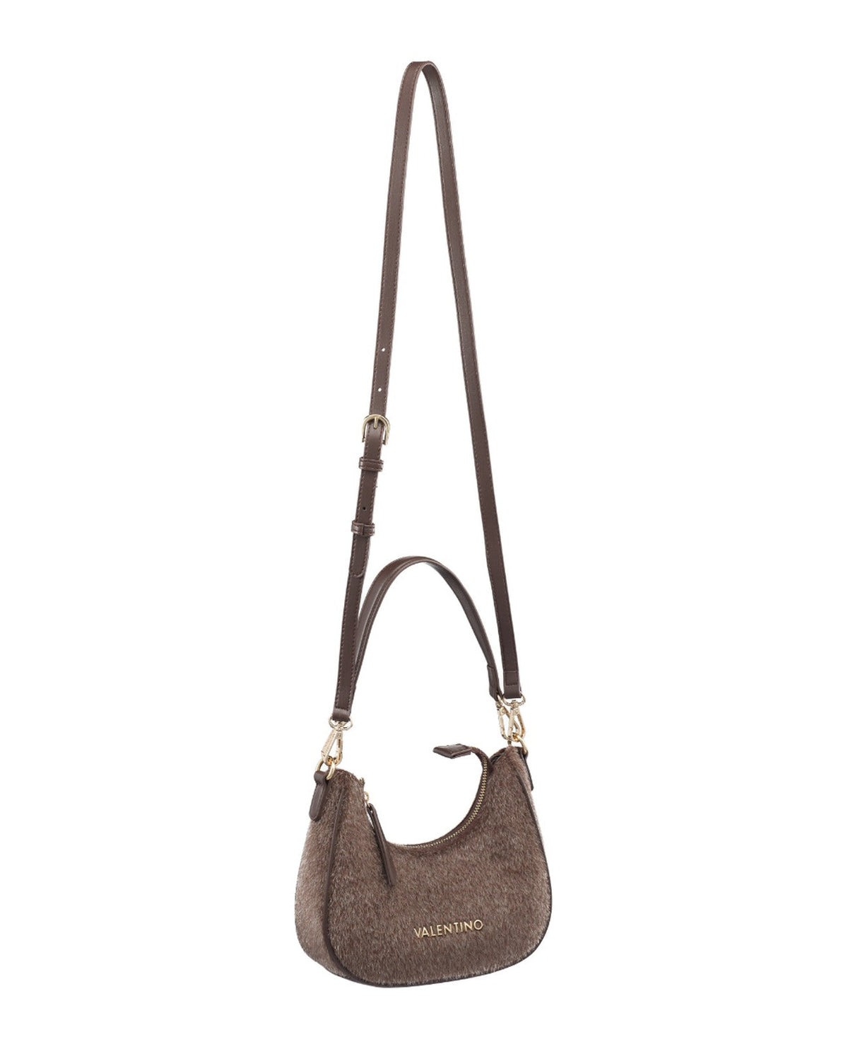 Women's Valentino Ocarina Winter Shoulder Bag In Dark Brown