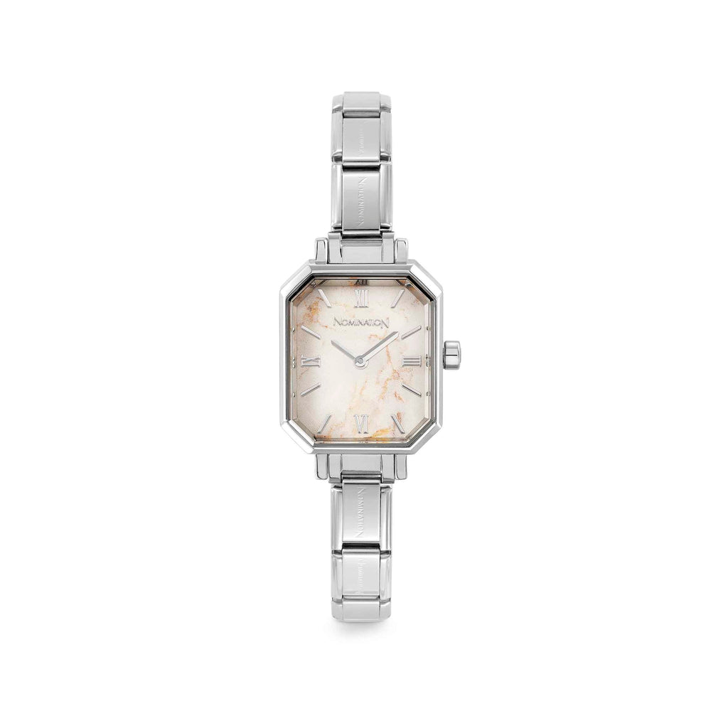 Nomination Paris White Marble Dial Bracelet Watch 076037/040