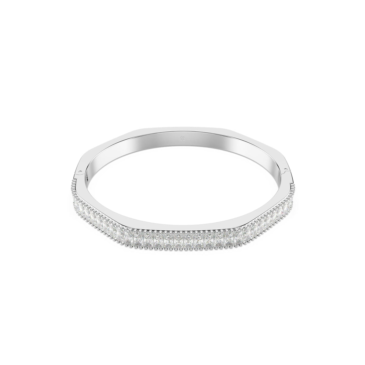 Swarovski Matrix Baguette Cut Bangle Rhodium Plated