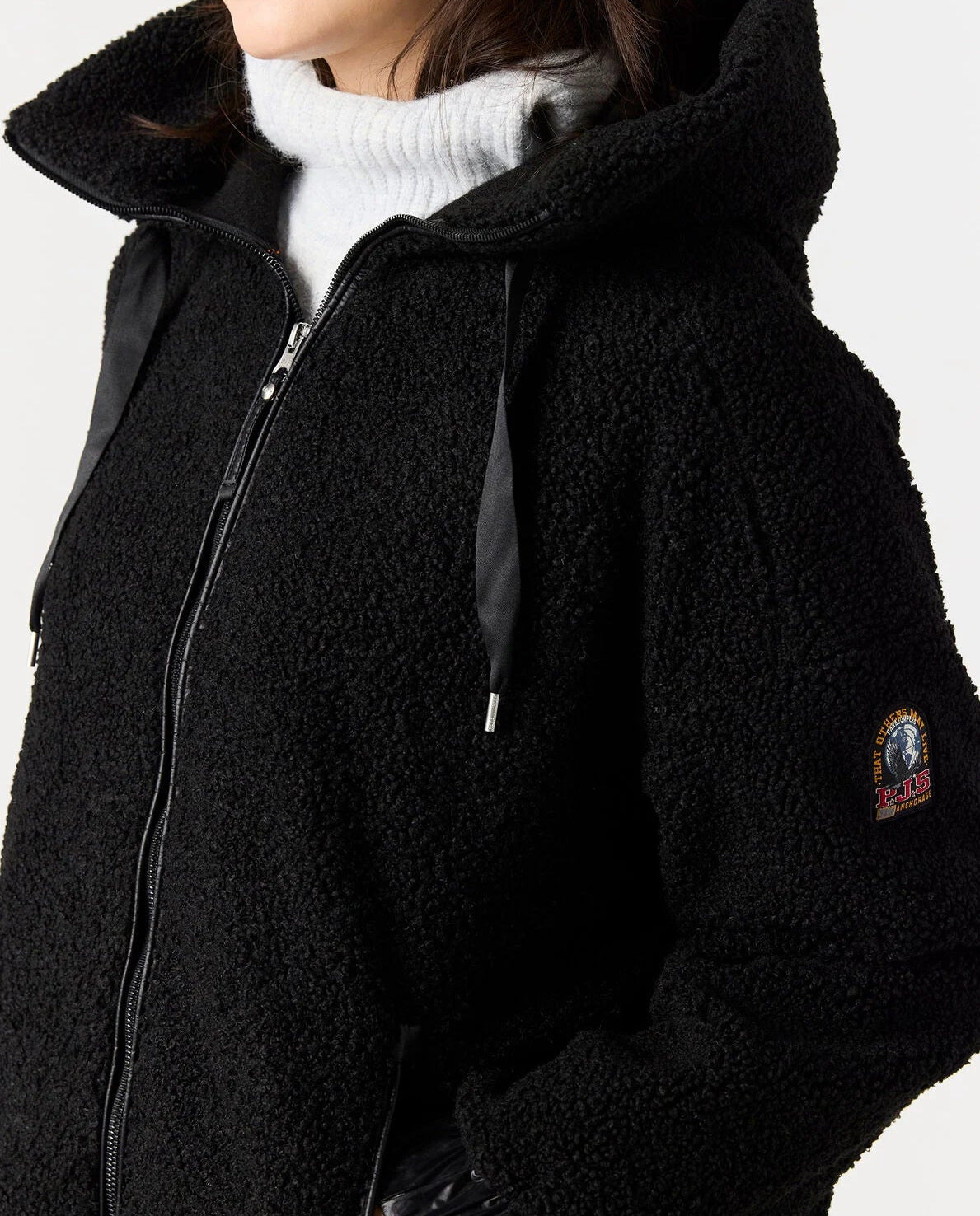 Women's Parajumpers Noelle Black Fleece Jacket - image 7