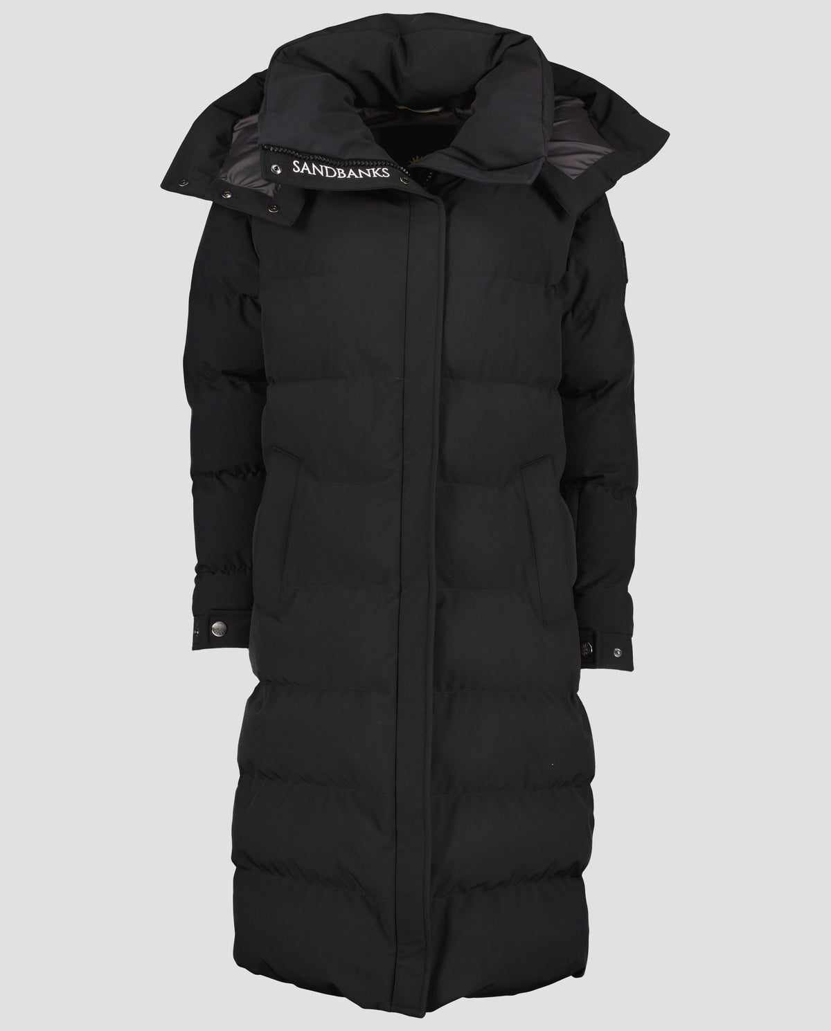 Women's Sandbanks Haven Black Long Puffer Jacket - image 7