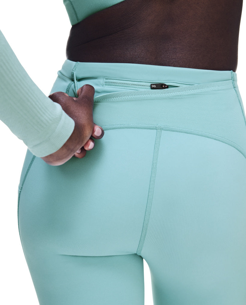 Women's On Running Performance Tights 7/8 1 Aquamarine — view 6