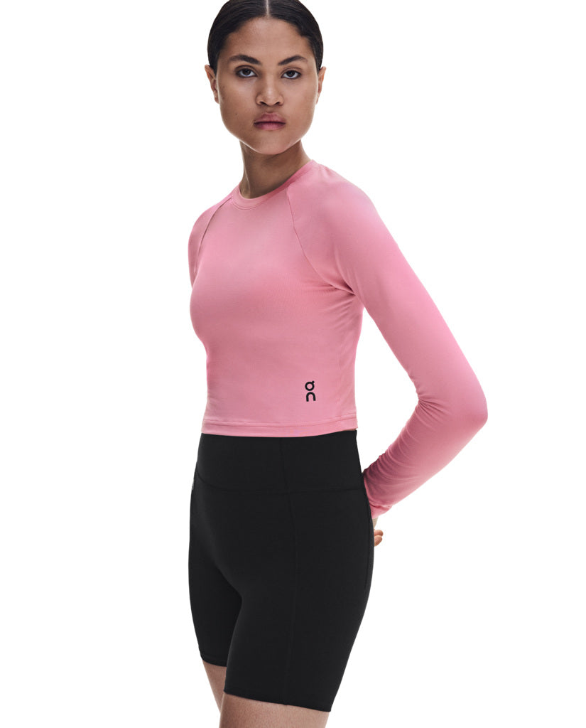 Women's On Running Studio Long-T Crop 1 Magnolia — view 6