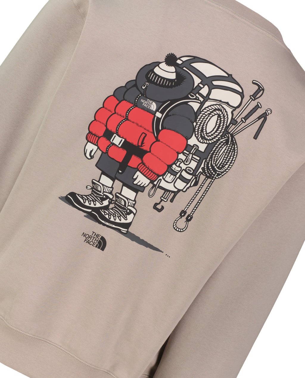 The North Face Gear Up Get Out Relaxed Crew Sweatshirt Stone Slab — view 6