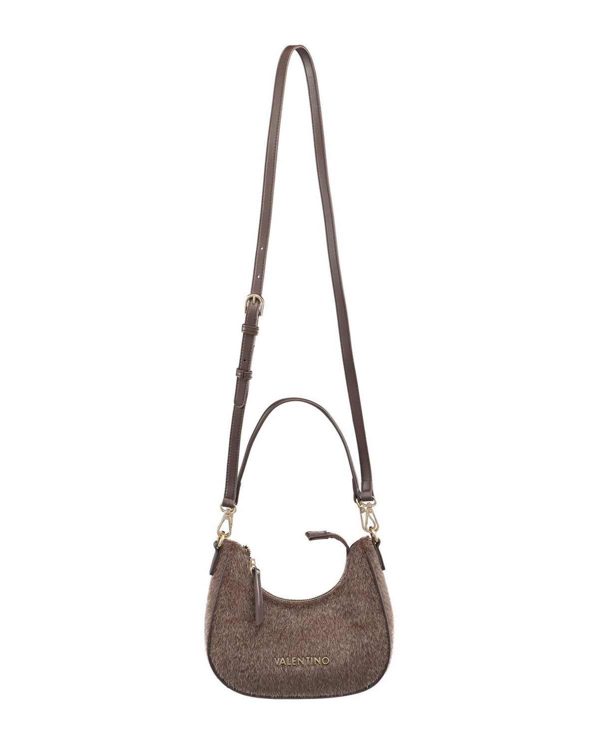 Women's Valentino Ocarina Winter Shoulder Bag In Dark Brown