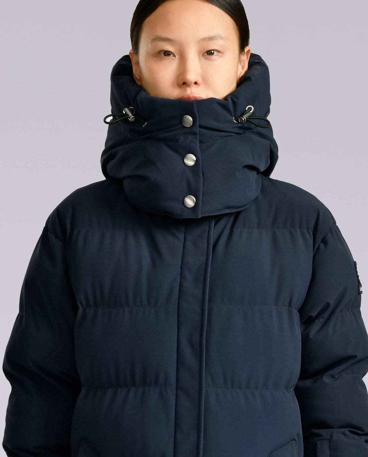 Women's Sandbanks Haven Navy Long Puffer Jacket - image 7