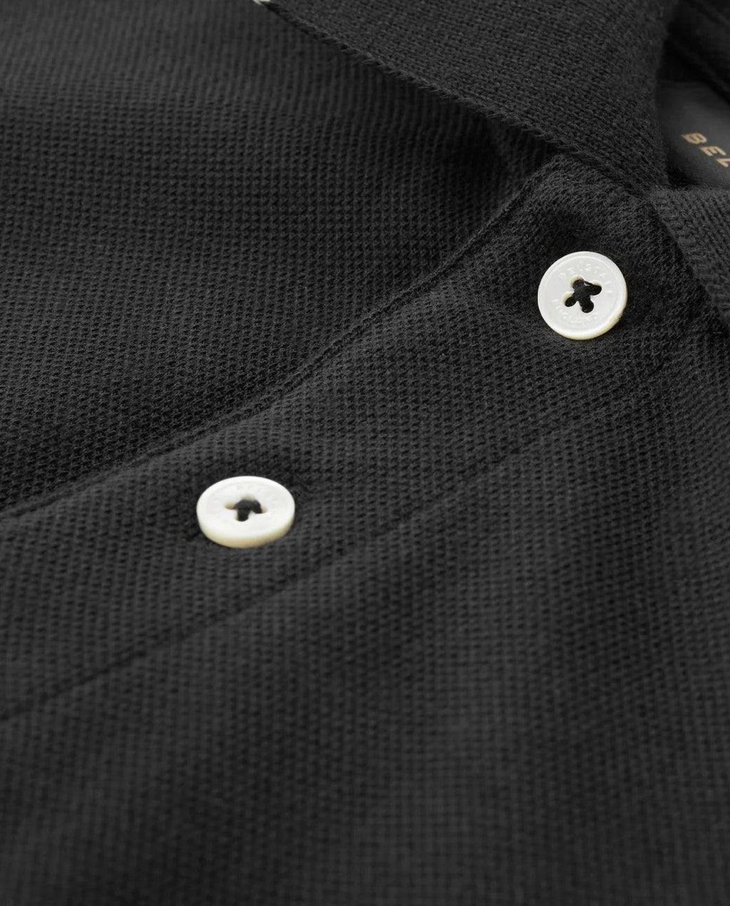 Men's Belstaff Black Tipped Polo Shirt