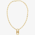 Tommy Hilfiger Monogram Necklace Stainless Steel Gold Plated by Tommy Hilfiger