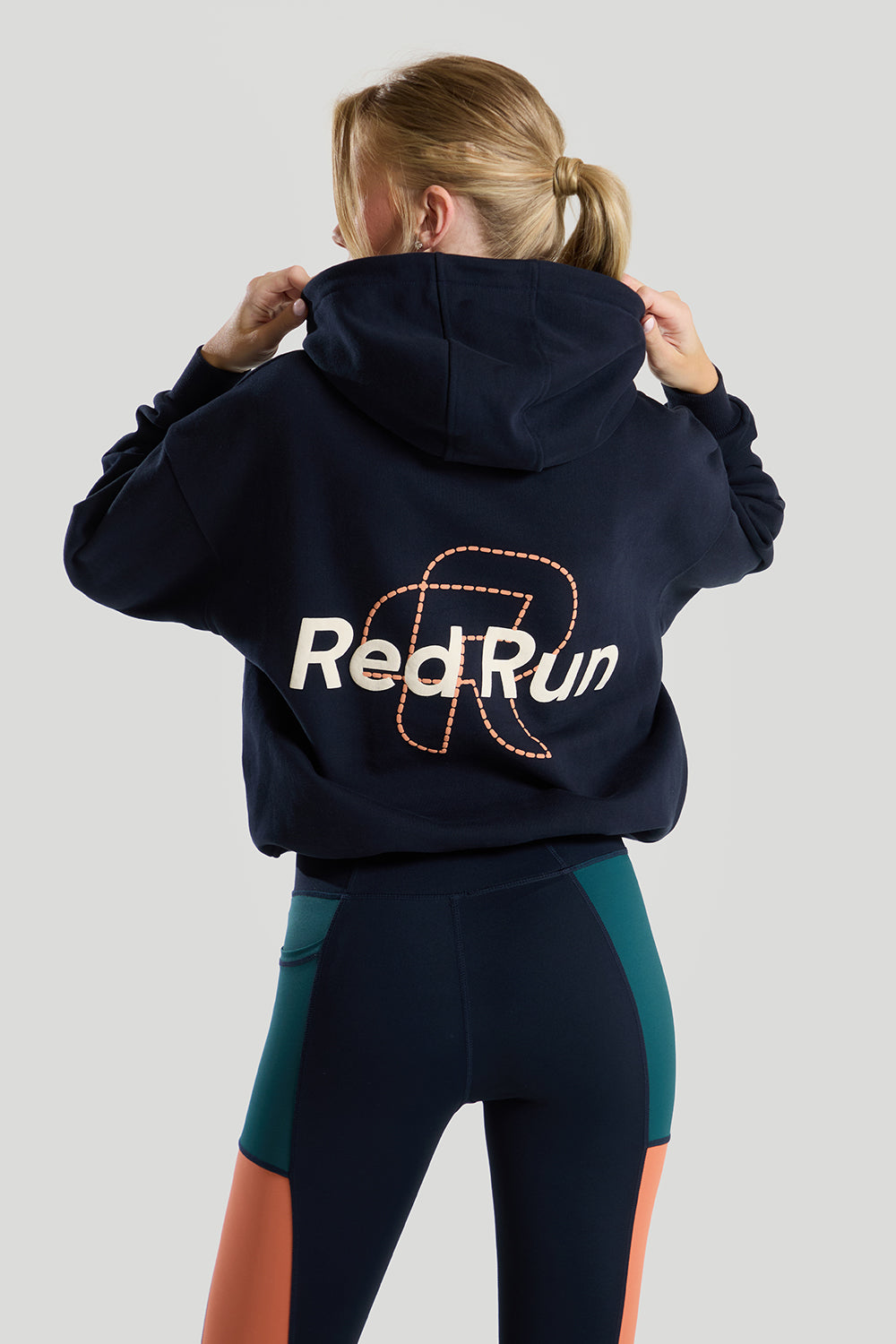 Womens Red Run ELEMENTS Blue Hoodie — view 2