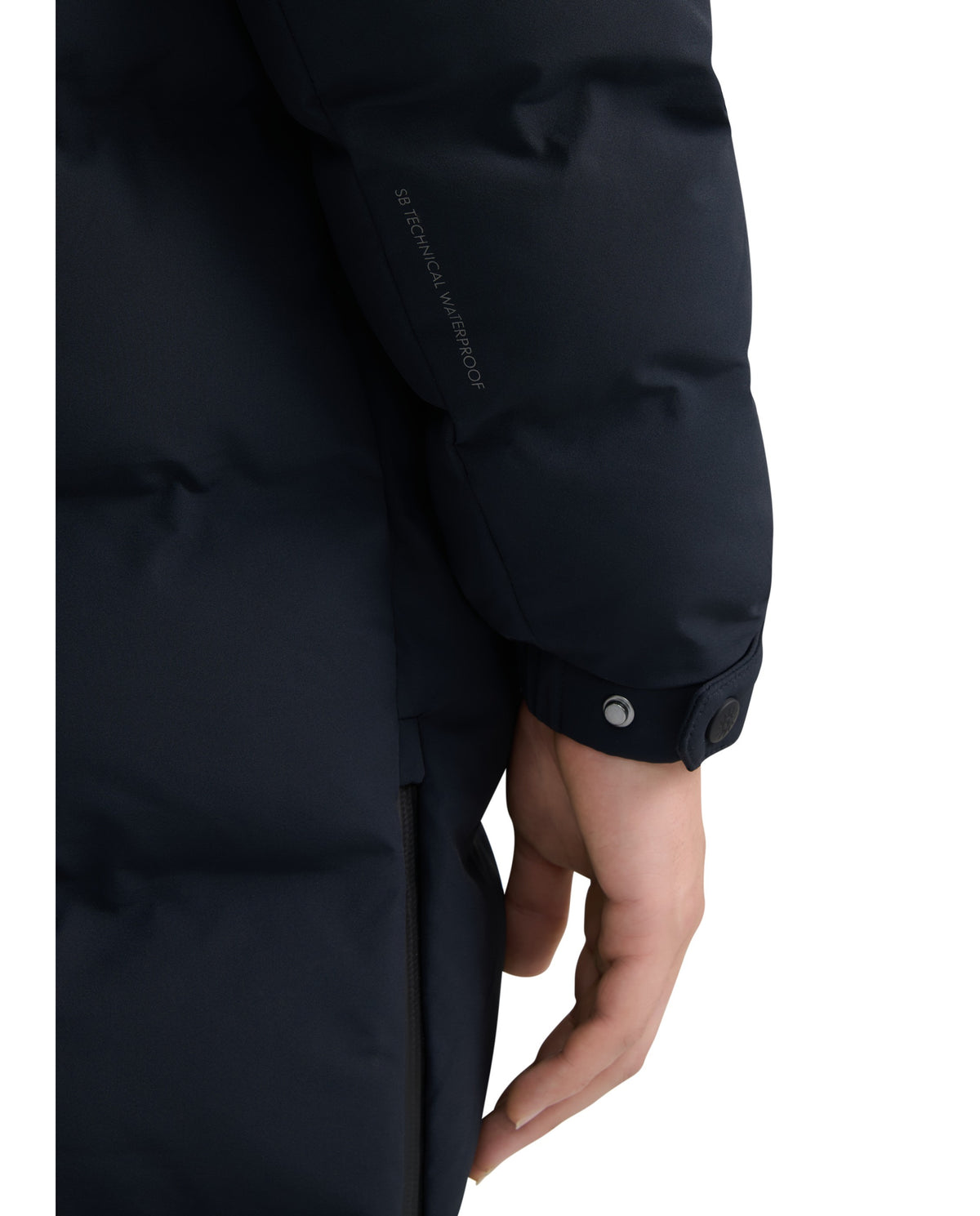 Men's Sandbanks Long Waterproof Puffer in Black — image 08