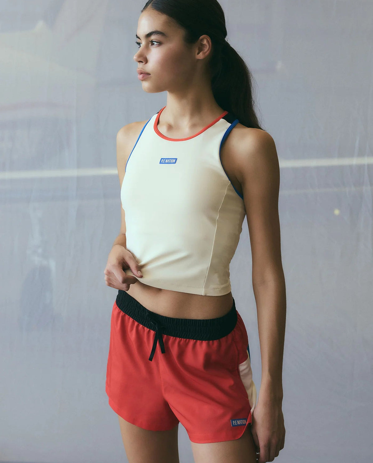 Women's P.E Nation Rematch Cherry Tomato Shorts — view 8
