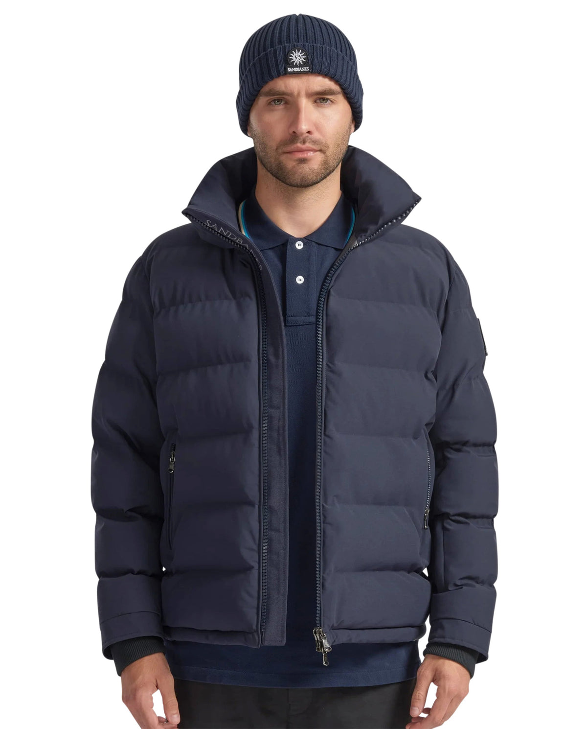 Men's Sandbanks Banks Short Puffer in Navy — image 08